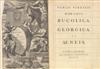 BASKERVILLE PRESS  1757  VERGILIUS MARO, PUBLIUS. Bucolica, Georgica, et Aeneis.  1st Baskerville edition.